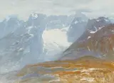 Au sommet de la montagne, les Dolomites (?) by Sigismond Jeanes, Aquarelle gouachée, sold May 2021