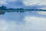 Paysage à l'étang by Alfred Munnings, Aquarelle, sold Oct 2020