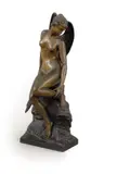 L'hirondelle blessée by Alfred Boucher, Epreuve en bronze patiné et signée, sold Oct 2020