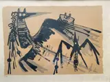 Composition by Wifredo Lam, Lithographie en couleur, sold Jun 2021