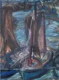 Voiliers by Charles Henry Fromuth, Pastel sur papier signé en bas à droite, sold Jun 2021