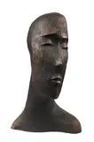 A l'écoute by Petr Schel, Terre cuite patinée brune, sold Jun 2021