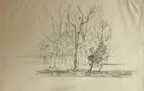 Bord de rivière animé by Pierre Tal-Coat, Crayon gris et estompe, sold Jun 2021