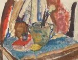 Nature morte by Arthur Fillon, Gouache signée en bas à droite, sold Jun 2021