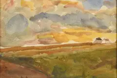 Paysage by Léon Lehmann, Aquarelle, sold Jun 2021
