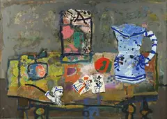 Nature morte by Paul Augustin Aizpiri, Gouache signée en bas à gauche, sold Jun 2021