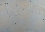 Composition by Luis Feito, Gouache sur papier signée en bas à droite (petits accidents), sold Jun 2021