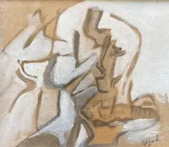 Composition abstraite by Nejad Melih Devrim, Gouache, sold Jun 2021