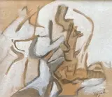 Composition abstraite by Nejad Melih Devrim, Gouache, sold Jun 2021