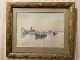 Vue de Venise by Émile Appay, Aquarelle signée en bas à droite et située en bas à gauche, sold May 2021