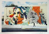 x VHILS (XX) American dreamers V by Shepard Fairey, Lithographie sept couleurs sur papier, sold Apr 2021