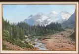 Torrent en montagne by Hedwig Calmelet, Gouache signée en bas à gauche, sold Mar 2021