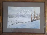 Lermoos - ehrwald - Zvgspitze by Adolf Wiesler, Aquarelle gouachée, sold Mar 2021