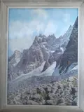 Aiguille de la Blaitière, Chamonix by Jacques Daures, Aquarelle et gouache, sold Mar 2021