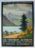 Chemin de fer d'Orléans - Lac Chambon Auvergne by Constant Léon Duval, Affiche en couleur entoilée, sold Feb 2021