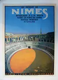 P.L.M Nimes by Léopold Lelée, Affiche en couleur entoilée, sold Feb 2021
