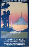 Chemins de fer de l'Etat le Mont St Michel - La Merveille de l'Occident by Constant Léon Duval, Affiche en couleur entoilée, sold Feb 2021