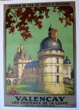 Valencay châteaux de la Loire by Charles Alo, Affiche en couleur entoilée, sold Feb 2021