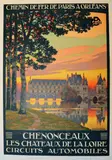 Chenonceaux les châteaux de la Loire" by Constant Léon Duval, 1921, Affiche en couleur entoilée, sold Feb 2021