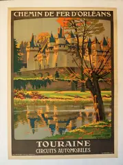 Touraine, Château d'Ussé by Constant Léon Duval, Affiche en couleur entoilée, sold Feb 2021