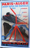 Paris-Alger by Robert Falcucci, Affiche en couleur entoilée, sold Feb 2021