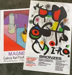 Bronzes" by Joan Miró, 1972, Affiche en couleur, sold Feb 2021