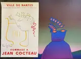 Exposition Nantes" , 1964 70 x 46cm by Jean Cocteau, Affiche Mourlot Imp en couleur On joint une affiche lithographique en couleur de Jean Mich, sold Feb 2021