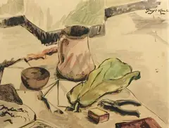 Nature morte by Jean-Jacques Deyrolle, Aquarelle, sold Feb 2021