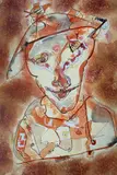 Portrait by Charles Lassiter, 1974, Encre et aquarelle signée et datée en bas vers le milieu, sold Feb 2021
