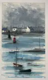 Petit port breton à marée basse by Claude Quiesse, Aquarelle signée en bas à droite, sold Feb 2021