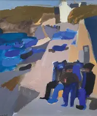 Porz Poulman Finistère by René Quéré, Gouache signée en bas à gauche, sold Feb 2021