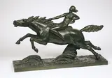 L'Amazone by A. Ouline, Epreuve en bronze à patine verte, sold Jan 2008