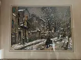 Paysage sous la neige, vallée du Rhône by Emile Menetrier, Gouache, sold Oct 2024