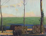 Paysage by Pierre Le Trividic, Pastel signé en bas à droite, sold Sep 2024