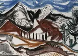 Les Alpilles by André Bizette-Lindet, Pastel signé en bas à droite, sold Sep 2024