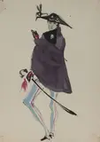 Une étude de costume by Christian Bérard, Aquarelle gouachée non signée, sold Sep 2024
