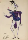 Etude de costume by Christian Bérard, Aquarelle gouachée signée en bas à gauche et dédicacée, sold Sep 2024