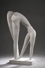 Double personnage by Anton Prinner, 1937, Plâtre, sold Sep 2024