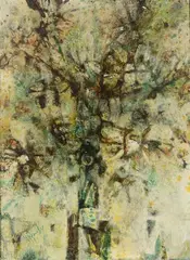 Le petit bouquet by Robert Wogensky, Toile signée en bas à gauche, contresignée et titrée au dos, sold Sep 2024