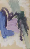Composition, septembre 1960 by Alain Jacquet, Gouache signée et datée en bas à droite, sold Sep 2024