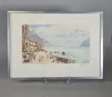 Le lac près du château de Chatillon by Johannes Drevet, Lithographie, sold Oct 2024