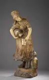 La laitière by Alfred Pierre Richard, Terre cuite patinée, sold Oct 2024
