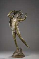 L'immortalité by Eugène Marioton, Bronze à patine brune, sold Oct 2024