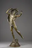L'immortalité by Eugène Marioton, Bronze à patine brune, sold Oct 2024