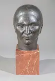 Tête de femme by Georges Salendre, Épreuve en bronze à patine brune, sold Oct 2024