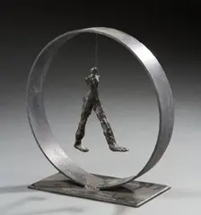 Le temps qui passe by Nathalie Decoster, Epreuve en bronze signée et numérotée sur la terrasse, sold Dec 2021