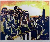 Vue de New York by Pol Bury, Lithographie en couleurs, sold Jun 2023