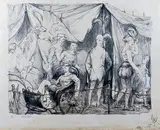 Les Saltimbanques by Bernard Naudin, Lithographie, sold Jun 2023