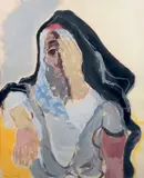 Personnage assis by Emmanuel Mané-Katz, Gouache, sold Jun 2023