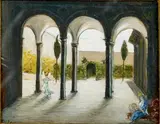 Religieuse au rouet à l'ange by Fulco di Verdura, Gouache, sold Jun 2023